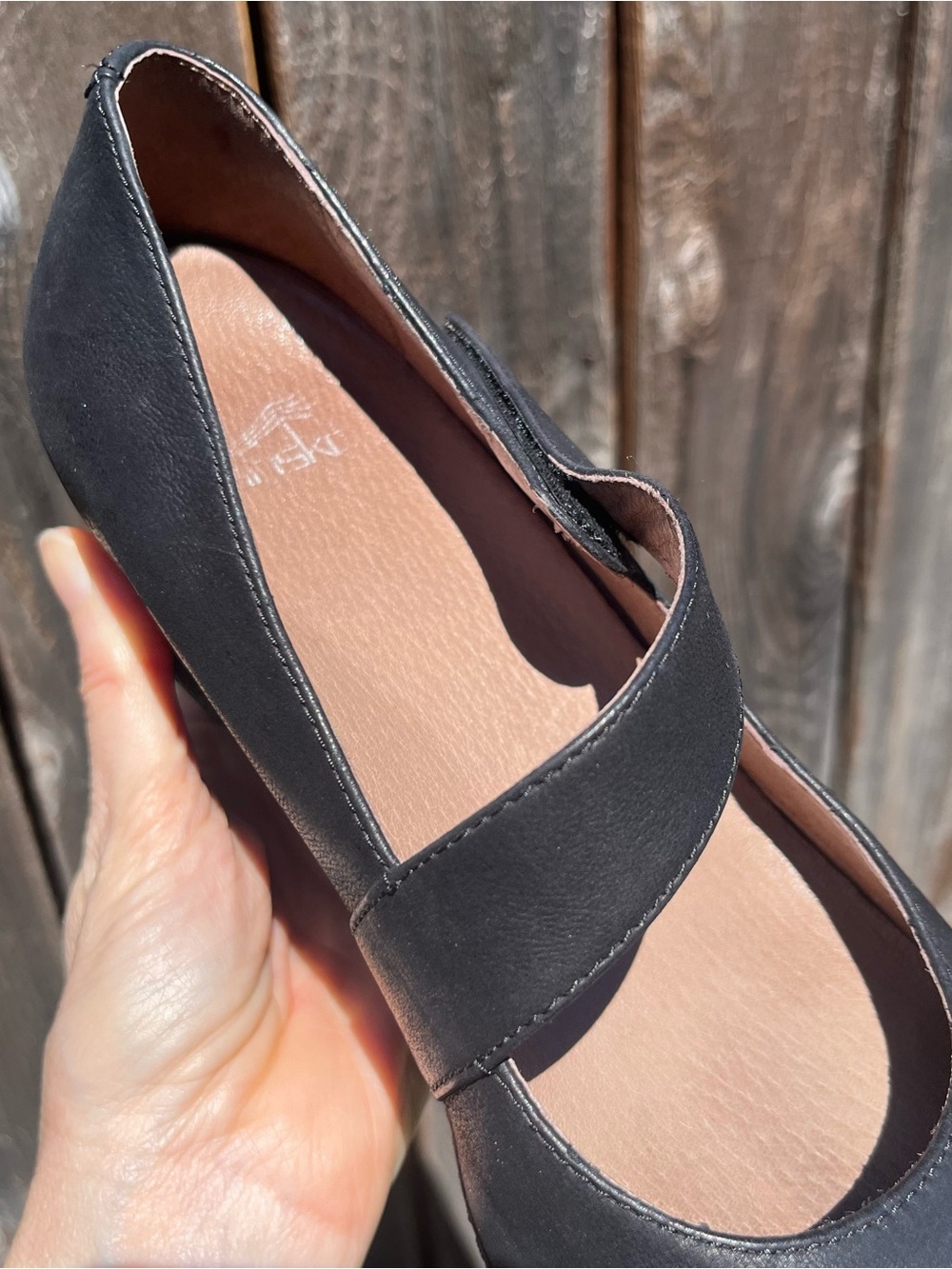 Dansko Lanie Black Burnished Nubuck wedge heels 6907109700 size 40 EU 9/9.5 US - Picture 8 of 17
